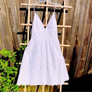 Tailor New York White Eyelet Cotton Dress | Boho Bohemian 10